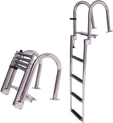 KAOLALI Zložljiva teleskopska lestev lestev za čolne, pomole in plavajoče ploščadi - nosilnost 200 kg