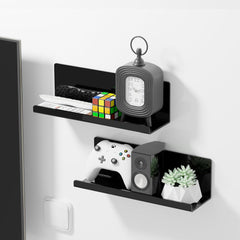 Toski komplet 2 akrilnih stenskih polic brez vrtanja - 30 cm