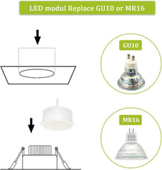 10x KYOTECH 50 mm LED modul 5 W 4000 K