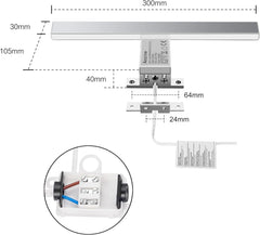 AOUROW LED svetilka za kopalniško ogledalo - 30 cm
