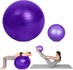 FLINTRONIC gimnastična žoga 65 cm z malo žogo in tlačilko