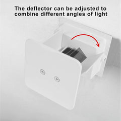 FUPE Komplet 2 LED zunanjih/notranjih stenskih svetilk z nastavljivim kotom svetlobnega snopa