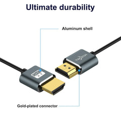 TWOZOH Ultra Tanek HDMI Kabel 0,3 m – 4K 60 Hz, 18 Gbps, 2 kosa
