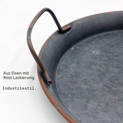 FUNLY MEE Rustikalen kovinski servirni pladenj - 30 cm