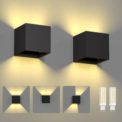 CHANGM 7 W LED stenska svetilka z nastavljivim snopom svetlobe - komplet 2 kosov