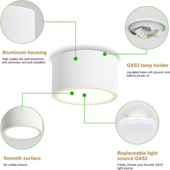 KYOTECH LED stropni nadgradni reflektor 6 W, 3000 K, 550 lm