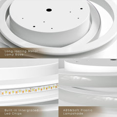 LQWELL LED stropna svetilka 2-obročna