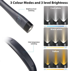 Vratna bralna svetilka z nastavljivimi barvami in svetlostjo