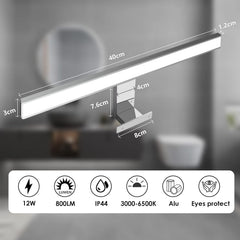 KYOTECH LED Kopalniška Luč za Ogledalo 12 W z Daljinskim Upravljanjem