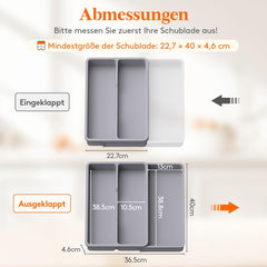 LIFEWIT raztegljiv organizator za jedilni pribor za predale