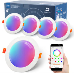 DUSKTEC vgradni pametni RGBW LED reflektorji - komplet 4 kosov