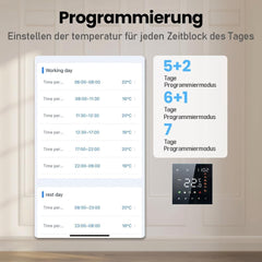 DECDEAL pametni WiFi termostat za ogrevanje vode in vodno talno ogrevanje