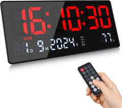 FULOON digitalna LED stenska ura 40 cm