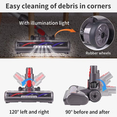 KENVOR motorizirana krtača za Dyson V7/V8/V10/V11/V15 s 5 LED-lučmi