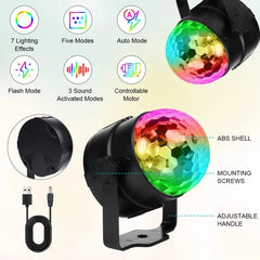 URAQT 360° LED disko krogla s 7 barvami in daljincem