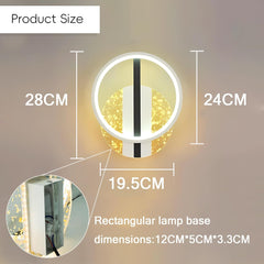 Moderna okrogla stenska LED svetilka 24 W z nastavljivo barvo svetlobe