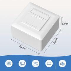 2x FGB CAT6A mrežna vtičnica RJ45 2-portna