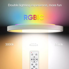 YILAIE RGB LED stropna svetilka z daljinskim upravljalnikom 24W