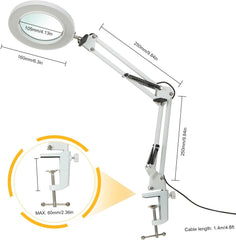 TOMSHINE LED povečevalna svetilka 8x s sponko