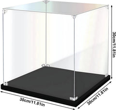 GENERIC 30 cm akrilna vitrina s črnim podstavkom