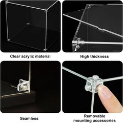 GENERIC 30 cm akrilna vitrina s črnim podstavkom