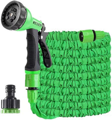 WESEN raztegljiva vrtna cev z 8-funkcijsko pršilno pištolo in priključki – 30 m