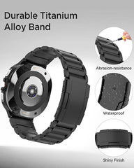 MIIMALL Titanov Pašček za Samsung Galaxy Watch Ultra 47 mm (2024/2025)