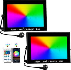 T-SUNUS RGB WiFi LED reflektor 100 W IP66 z aplikacijo