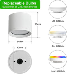 KYOTECH LED stropni nadgradni reflektorji IP44, 6 W, 3000 K - 4 kosi