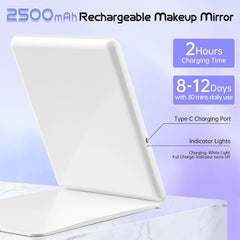 FUNTOUCH USB LED kozmetično ogledalo s 1x/10x povečavo