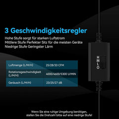 ELUTENG 40mm USB ventilator s 3 hitrostmi