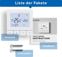 BEOK Programabilni Termostat za Talno Ogrevanje na Vodo 230 V 3A