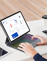 JADEMALL osvetljena tipkovnica za iPad Air 13" (M3 2025 / M2 2024) in iPad Pro 12.9"