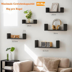 5x SRIWATANA komplet lesenih stenskih polic