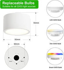 4x KYOTECH 95 x 55 mm LED nadgradni reflektor - 4000 K