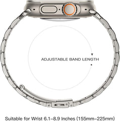 NETOLO Premium kovinski pašček za Apple Watch 49 mm–38 mm iz nerjavečega jekla