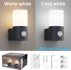 KLIGHTEN komplet 2 zunanjih / notranjih stenskih svetilk z gibljivim senzorjem