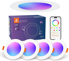 DUSKTEC Vgradna LED Svetilka RGB + WW 10 W 12,1 cm 4 kosi