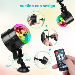 URAQT 360° LED disko krogla s 7 barvami in daljincem