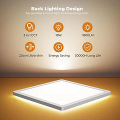 2x BLNAN 22 cm LED stropna svetilka 18 W