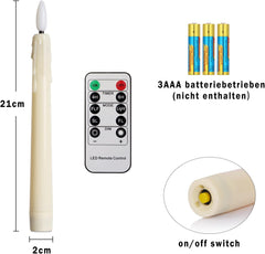 Komplet 6 LED stožčastih sveč z daljinskim upravljalnikom