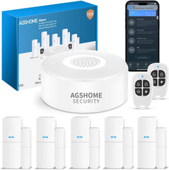 AGSHOME brezžični pametni WiFi alarmni sistem za dom - 8-delni komplet