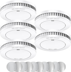 Detektor dima za dom z 10-letna baterijo - set 5 kosov