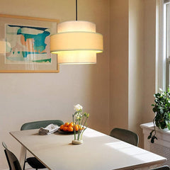 DEPULEY retro viseča svetilka s tkanim senčnikom in nastavljivo višino