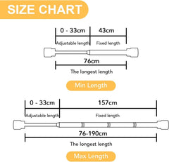 BELLAHILLS 76–190 cm nastavljiva karnisa s premerom 25 mm