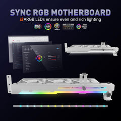 ASIAHORSE 80 mm PWM ARGB GPU Ventilator za grafične kartice z Nosilcem