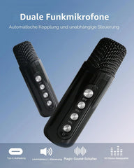 MUMUWIND karaoke zvočnik z 2 mikrofonoma