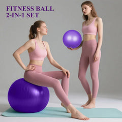 FLINTRONIC gimnastična žoga 65 cm z malo žogo in tlačilko