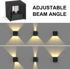 CHANGM 7 W LED stenska svetilka z nastavljivim snopom svetlobe - komplet 2 kosov