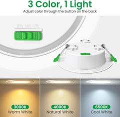 6x ALUSSO 113 mm vgradni LED reflektor - 8 W